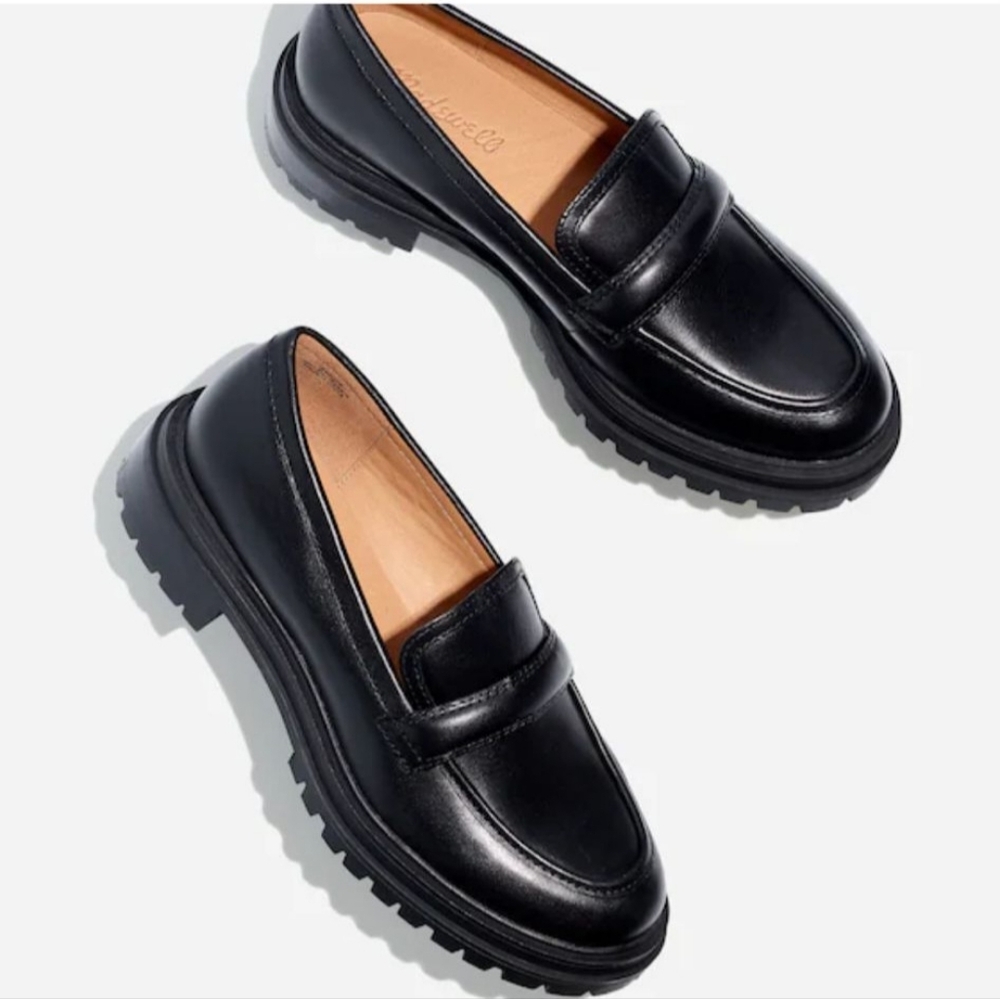 Madewell Black Leather Loafers